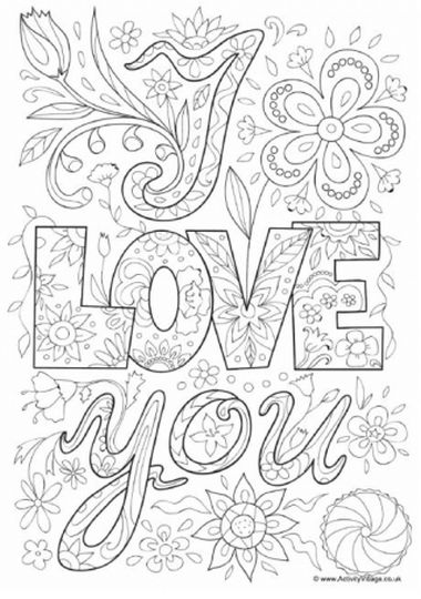 I Love You Coloring Pages For Teenagers Printable - Part 3